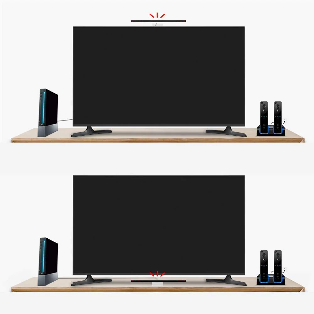 Aokin Sensor Bar for Wii, Replacement Wired Infrared Ray Sensor Bar for Nintendo Wii and Wii U Console, Includes Clear Stand - Image 7