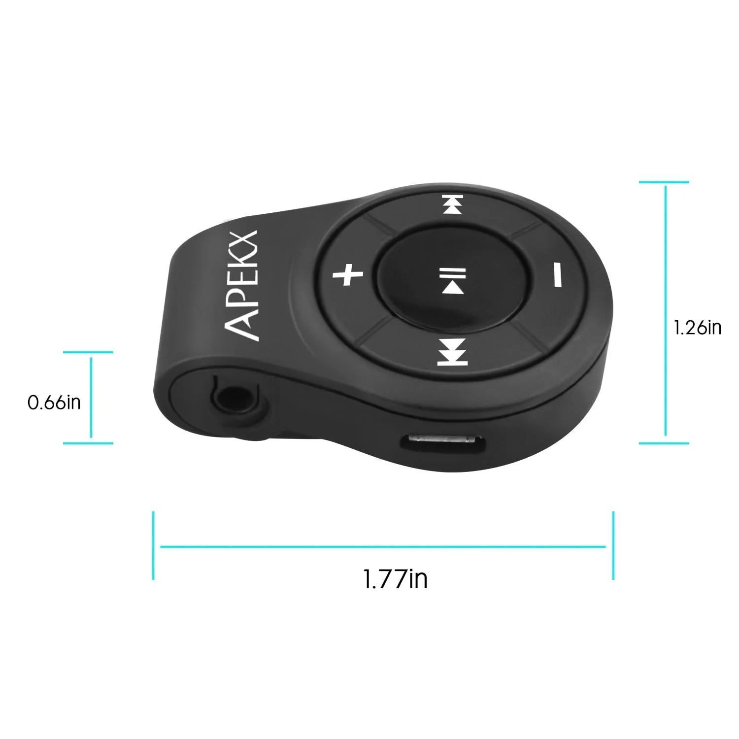 APEKX Clip Bluetooth Audio Adapter for Headphones, Headset, Speaker, Wireless Receiver with MIC for Hands-Released Call and Music - Image 5