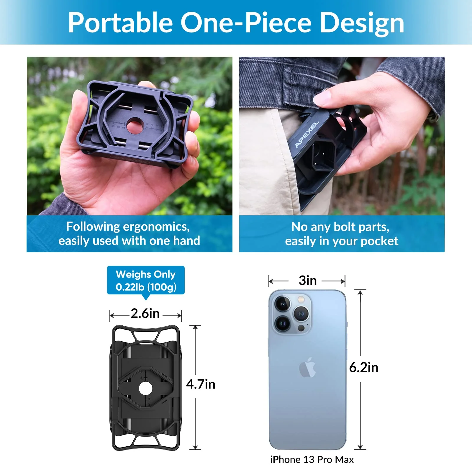APEXEL Telescope Phone Adapter, Binocular Photo Adapter for Android & iPhone, Phone Holder Mount for Telescope, Monocular, Binocular, Microscope, Spotting Scope. (Including Bluetooth Shutter Remote) With Shutter Remote - Image 4