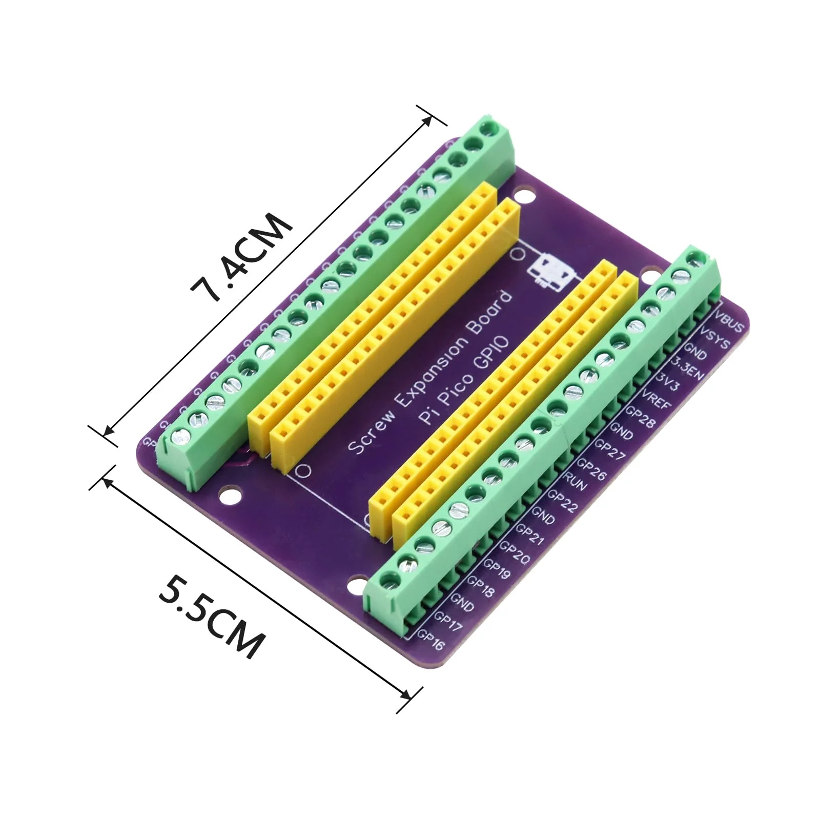 APKLVSR Breakout Board for RPI PICO Expansion Board, Flexible PCB Shield Board, Breakout Board, GPIO Sensor, Terminal Block Shield with Pin Header - Image 5
