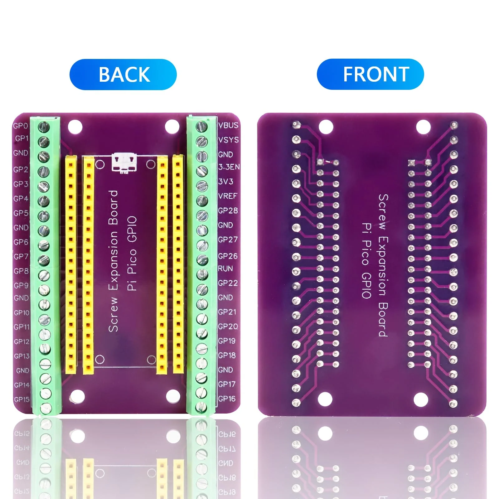 APKLVSR Breakout Board for RPI PICO Expansion Board, Flexible PCB Shield Board, Breakout Board, GPIO Sensor, Terminal Block Shield with Pin Header - Image 9