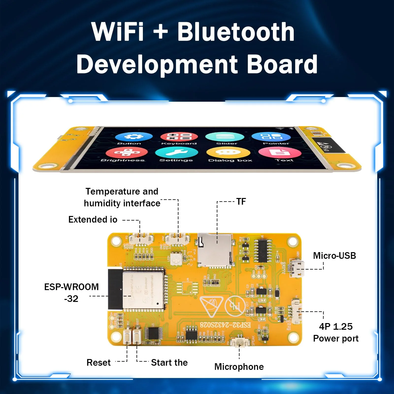 APKLVSR ESP Display, ESP Development Board WiFi Bluetooth 2.8 Inch 240 x 320 ESP Display TFT Module Touchscreen Compatible with Arduino/LVGL - Image 2