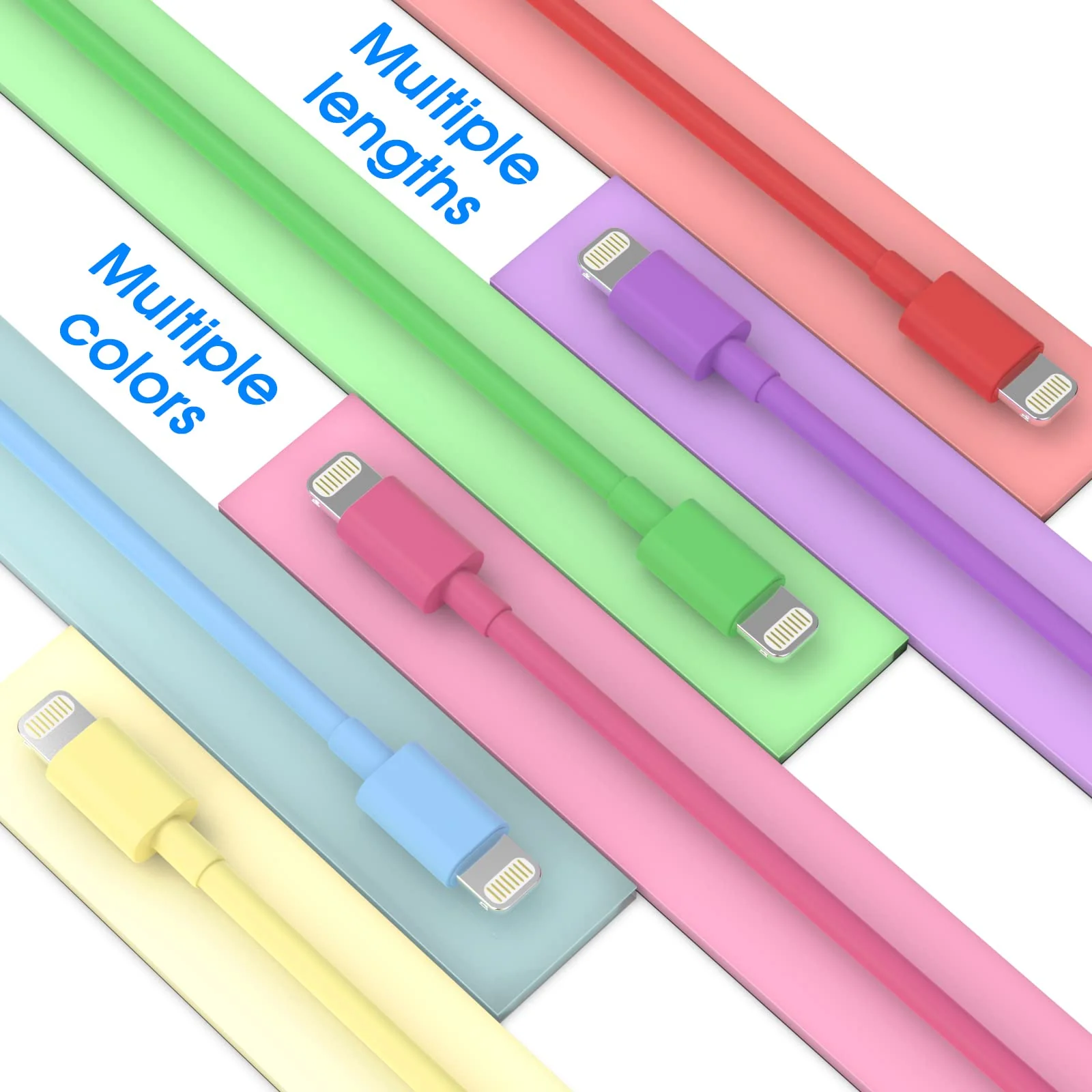 [Apple MFi Certified] iPhone Charger, 6Pack(3/3/6/6/6/10 FT) Lightning Cable Apple Charging Cable Fast Charging High Speed USB Cable Compatible iPhone 14/13/12/11 Pro Max/XS MAX/XR/XS/X/8-multicolor - Image 6