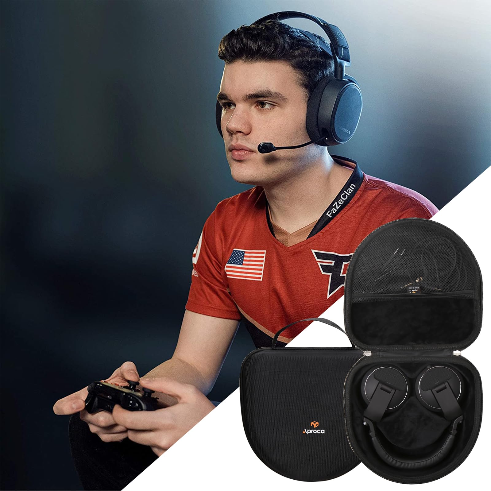 Aproca Hard Portable Storage Case, for Pioneer DJ HDJ-X5 / HDJ-X5BT-N Professional DJ Headphones - Image 4