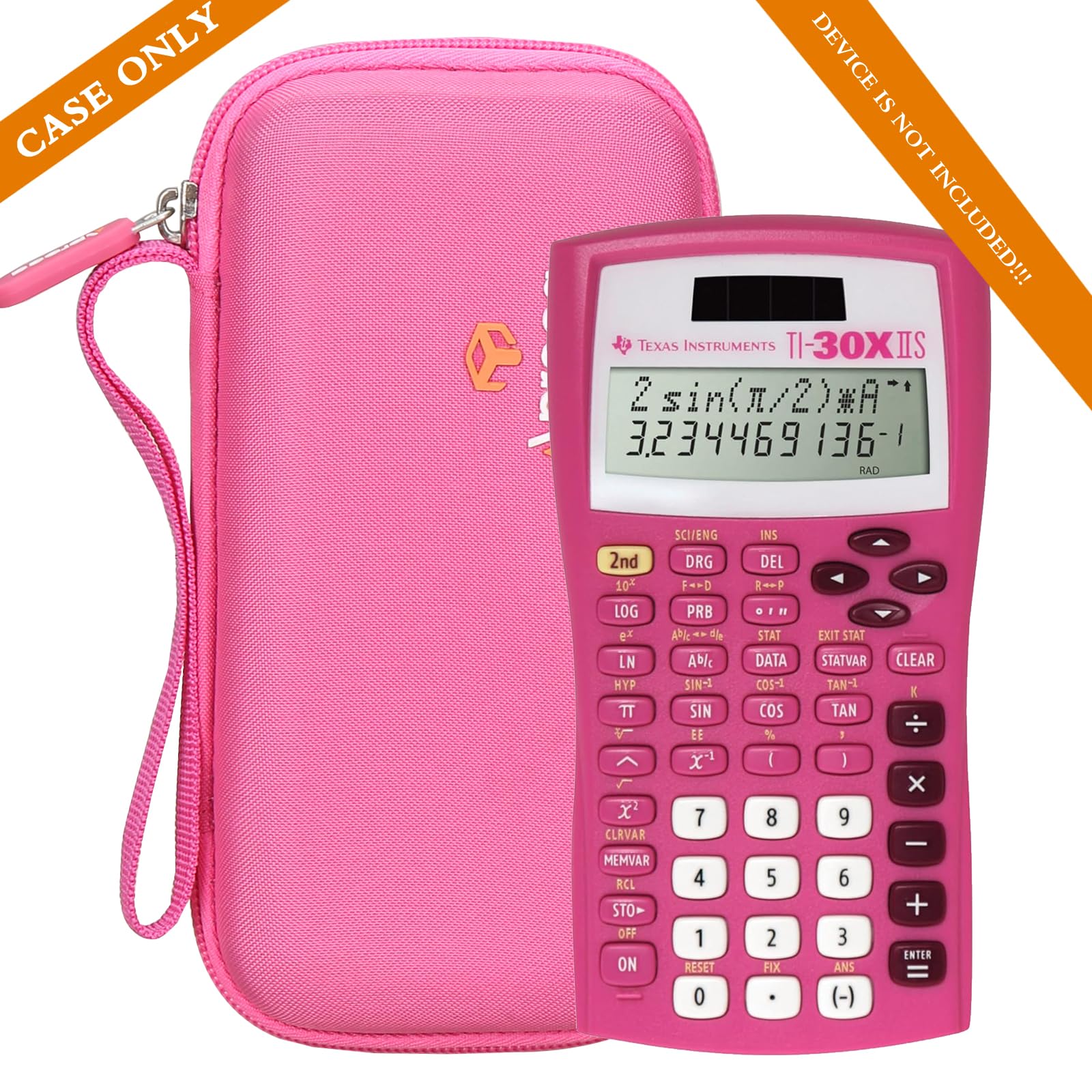 Aproca Pink Hard Storage Case, for Texas Instruments TI-30XIIS / TI-30X IIS 2-Line Scientific Calculator (Case Only) - Image 4