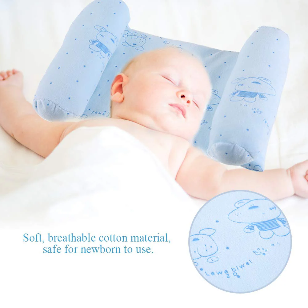 aqxreight Pillow Roll Cotton Inf Sleep Flat Pillow for Newborns. Our Newborn Pillow Helps Adjust Babies. Pillow Roll Pillow Pillow Sleeping Pillow Inf Pillow Blue - Image 7