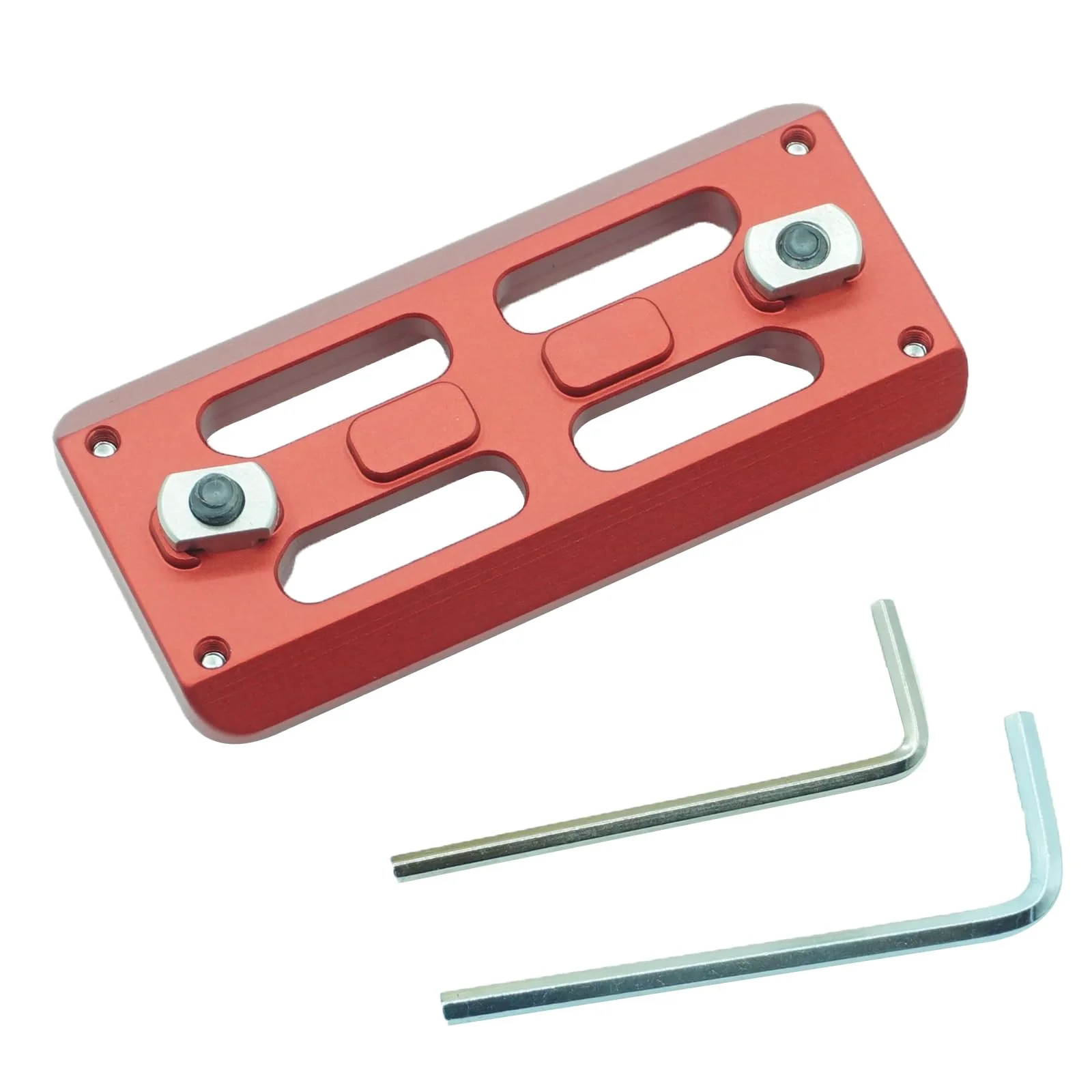 AR Mlok Arca Rail Tripod Ball Head Mount Adapter - Bog Tripod Ballhead Quick Release Plate,Compatiable RRS Dovetail, 2 Mlok Slot Interface Red - Image 2