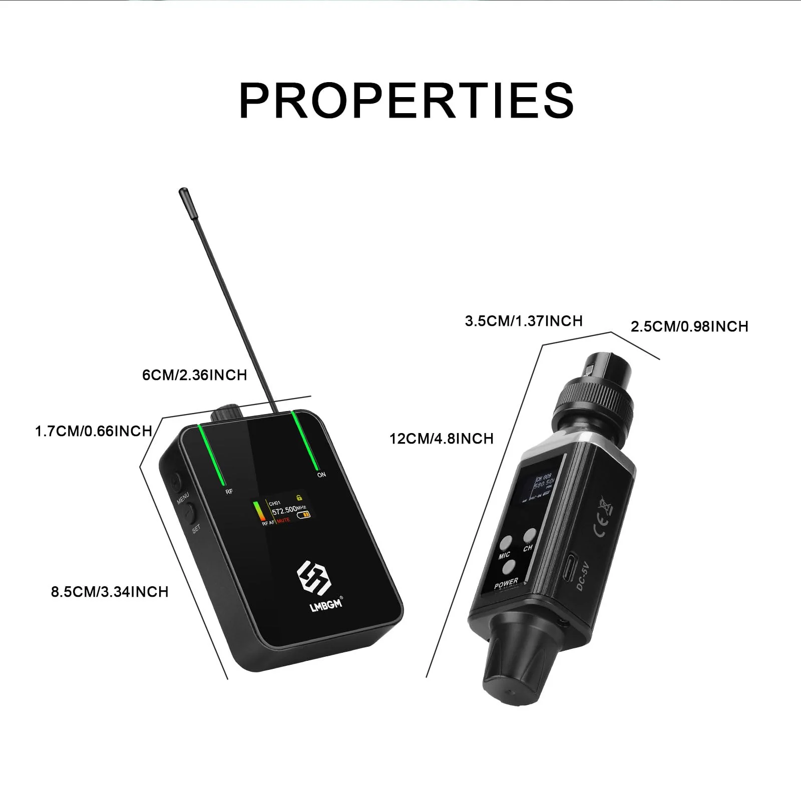 AR9 UHF Mono Wireless in-Ear Monitor Pro System Transmitter and Beltpack Receiver for Studio, Band Rehearsal and Live Performance (AR9-1-BK) AR9 Pro-1 - Image 9