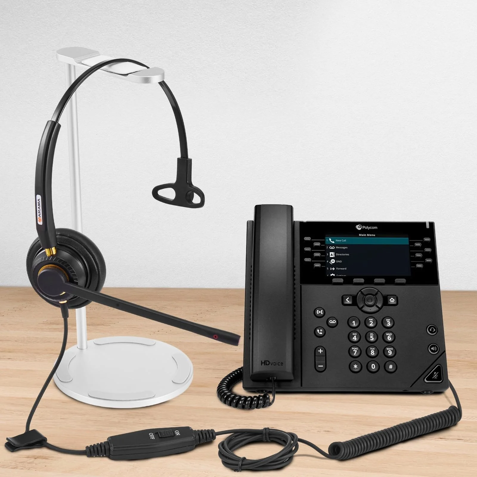 Arama Phone Headset for Cisco Landline, Noise Canceling Microphone Mute Switch Telephone Headset Compatible with Cisco IP-7821 7841 7942G 7931G 7940 7941G 7945G 7960 7961G 7962G 7965G 7975G 8811 8841 - Image 6