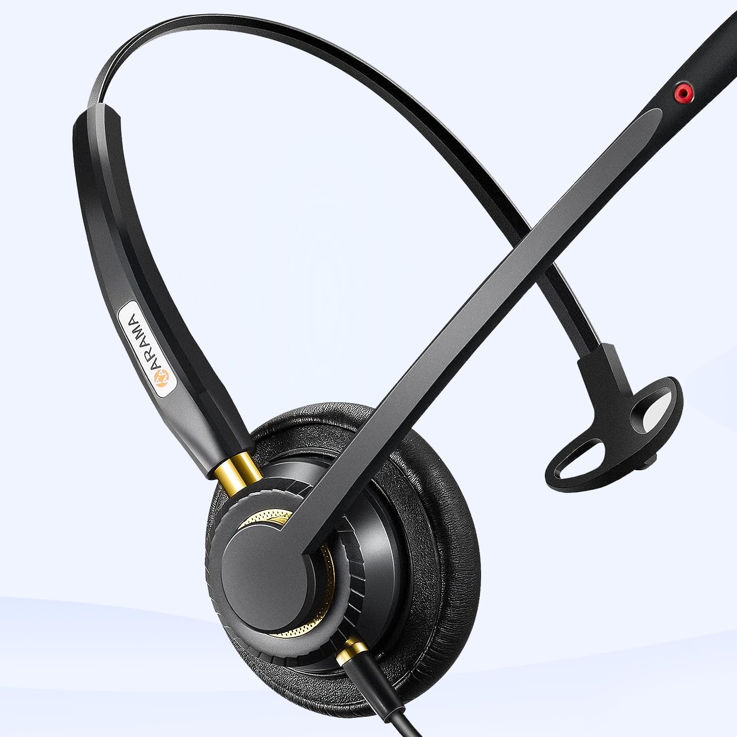 Arama RJ9 Telephone Headset with Microphone Noise Cancelling,Office Phone Headset Compatible with Polycom VVX411 VVX311 VVX410 Plantronics S12 Mitel 5220 NEC Aastra Landline Deskphones - Image 2