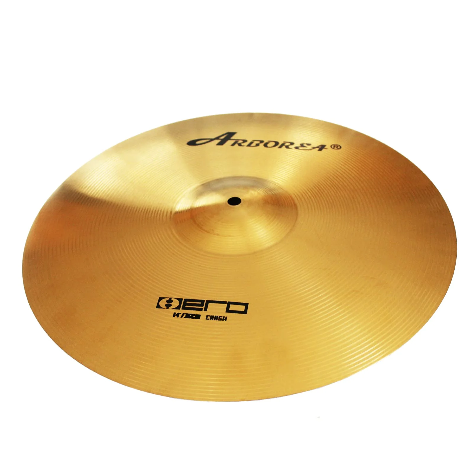 Arborea Brilliant Finish 14" Crash Cymbal Bright Sound Drum Practice Cymbal for Drum Set 14"Crash - Image 3