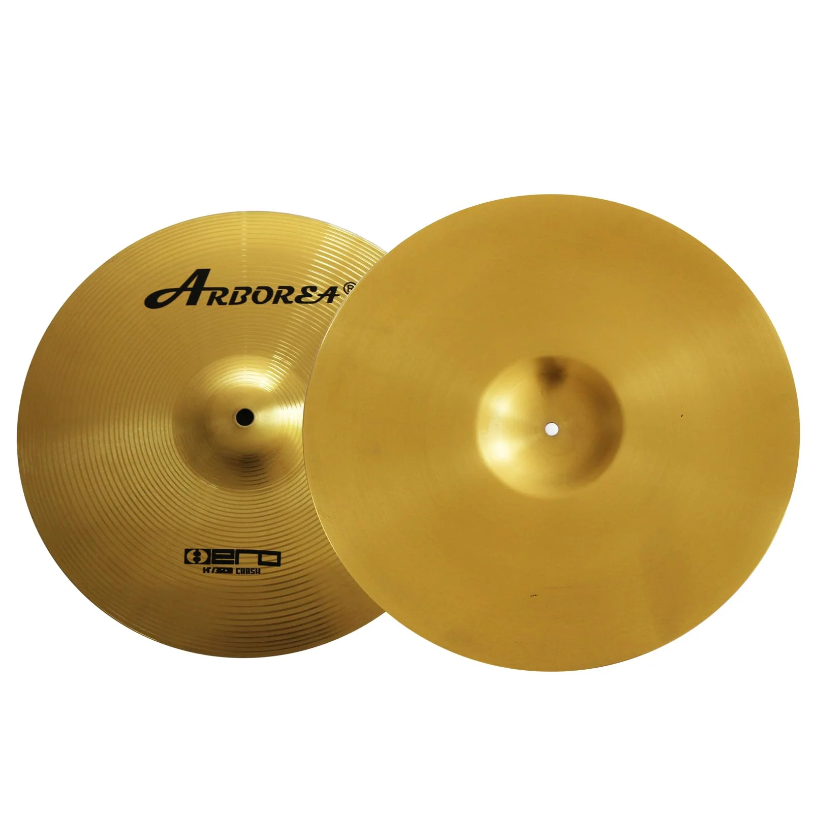 Arborea Brilliant Finish 14" Crash Cymbal Bright Sound Drum Practice Cymbal for Drum Set 14"Crash - Image 6