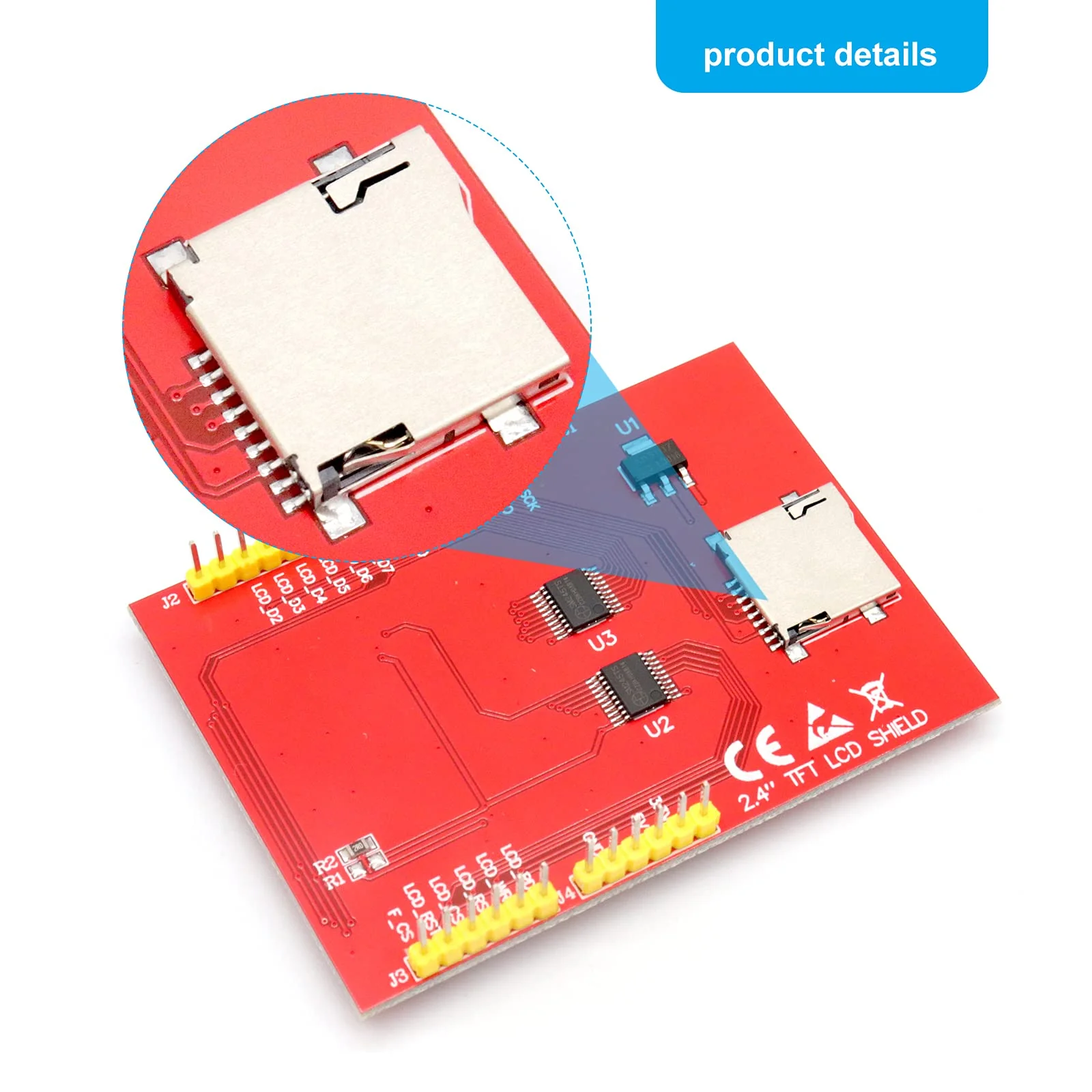 ARCELI 2.4 Inch ILI9341 240X320 TFT LCD Display with Touch Panel LCD for Arduino UNO - Image 3