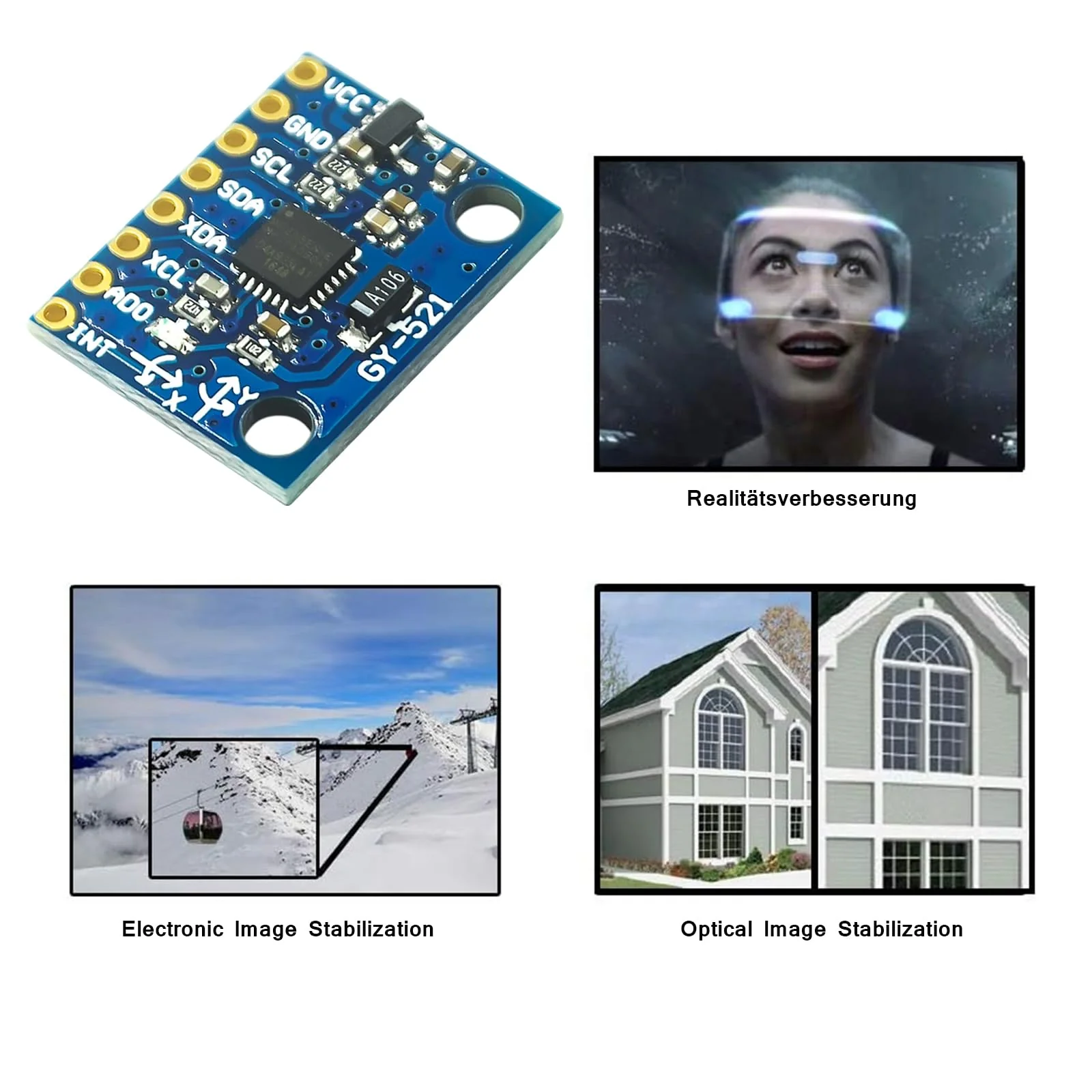ARCELI 3 x GY-521 MPU-6050 Module, 3-Axis Gyroscope and Accelerometer Compatible with Arduino and Raspberry Pi for Motion Sensing Games, Pedestrian Navigators and Posture Linkages - Image 7