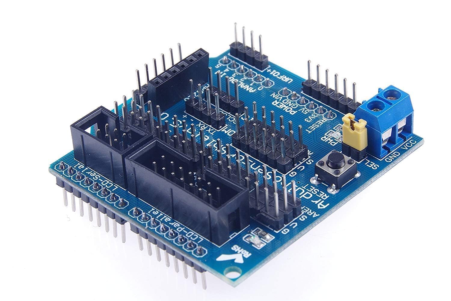 ARCELI UNO R-3 Sensor Shield V5.0 Expansion Board for Arduino Genuino System - Image 4