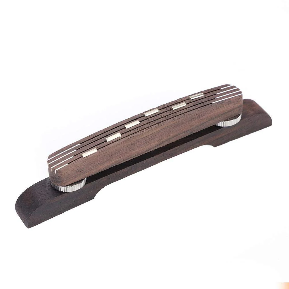 Archtop Jazz Guitar Bridge, Rosewood, Adjustable 6-String Repair Part - Image 5