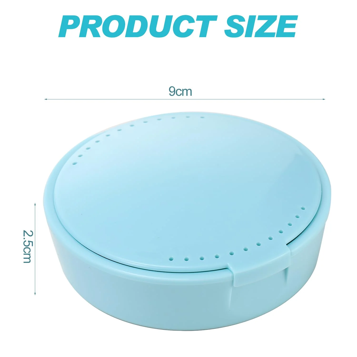 Arcjunys Braces Box with Mirror Denture Box Denture Box Retainer Case Tooth Rail Box for Travel and Daily Use - Image 2