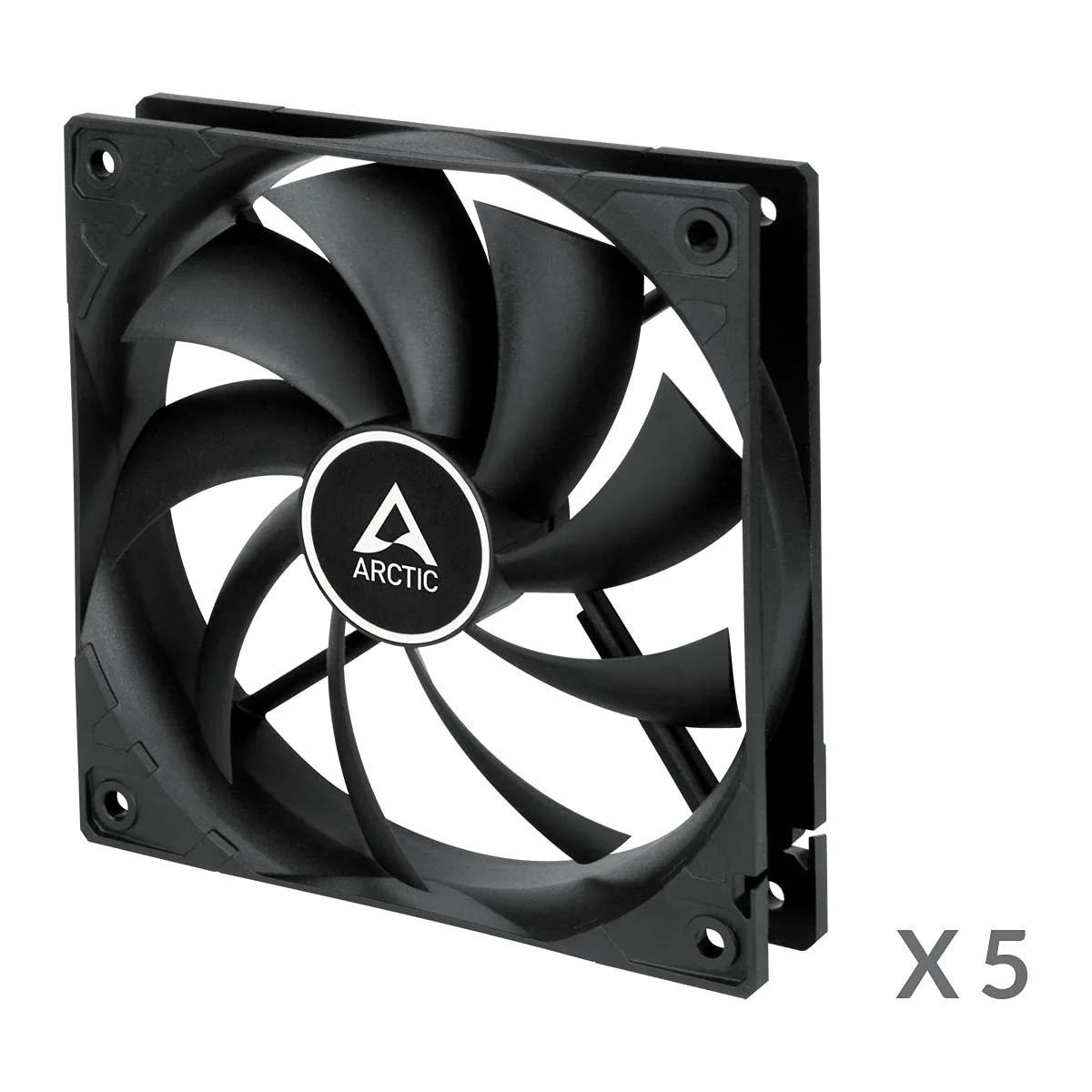 ARCTIC F12 (5 Pack) - PC Fans, 120mm Standard Case Fan, Low Noise, Quiet Motor, Computer, Fan Speed: 1350 RPM - Black F12, 5 Pack (black) - Image 2