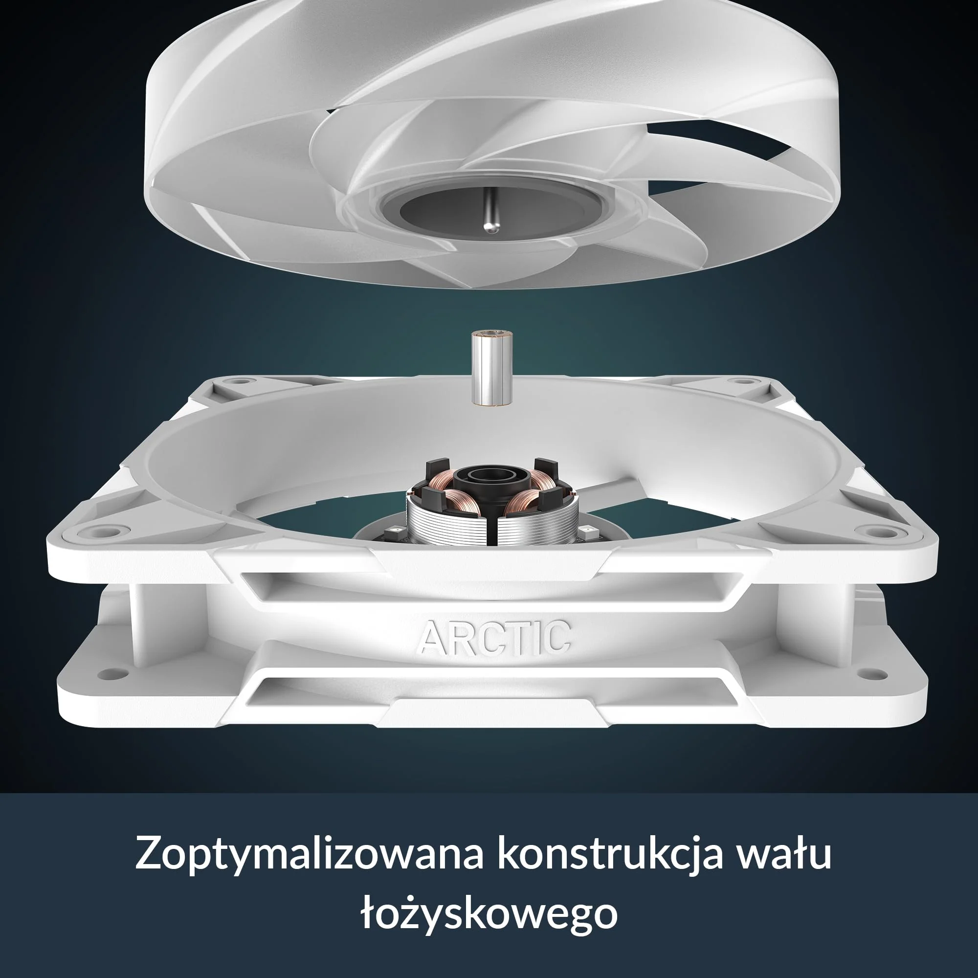 ARCTIC P12 Pro A-RGB (White) - Powerful Premium Fan, 120 mm PWM Fan with Y-Cable Splitter, 600-3000 RPM, 0 RPM <5% PWM, 5V Digital RGB, Fluid Dynamic Bearing, 4-Pin - White - Image 9