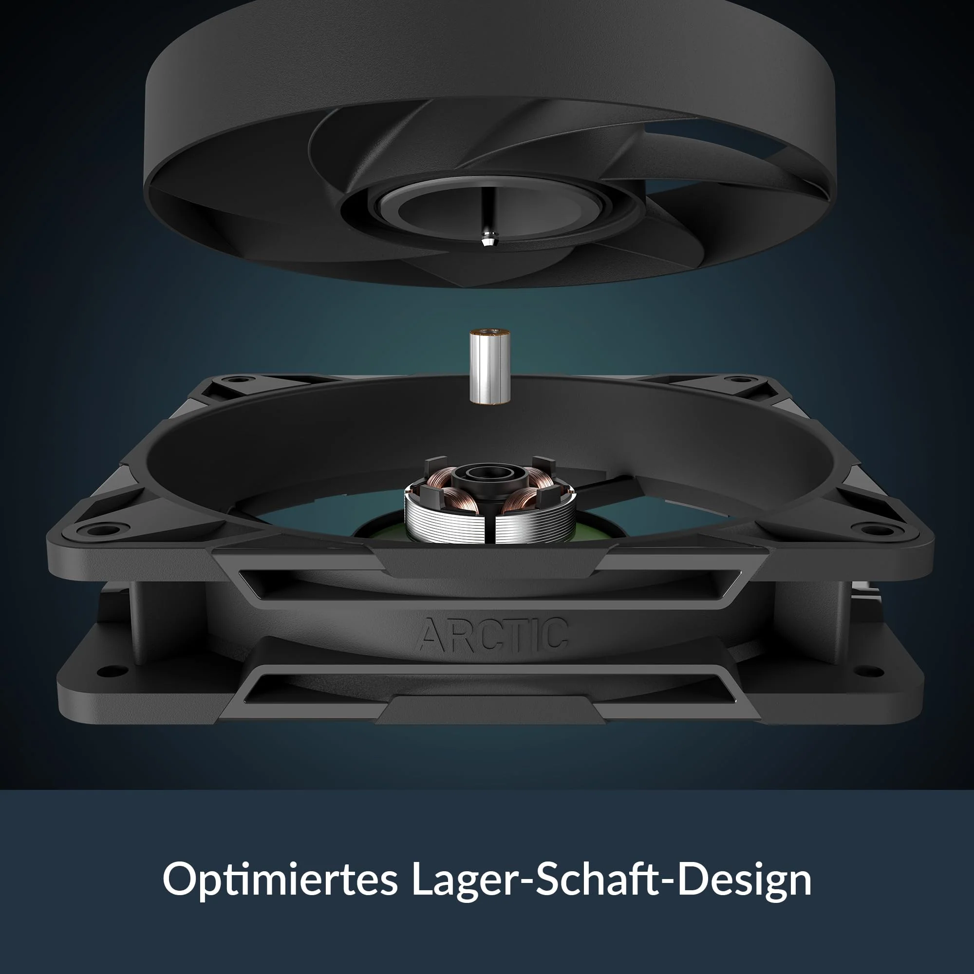 ARCTIC P12 Pro PST - Powerful Premium Fan, 120 mm PWM Fan with Y-Cable Splitter, 600-3000 RPM, 0 RPM <5% PWM, Fluid Dynamic Bearing, 4-Pin - Black - Image 8