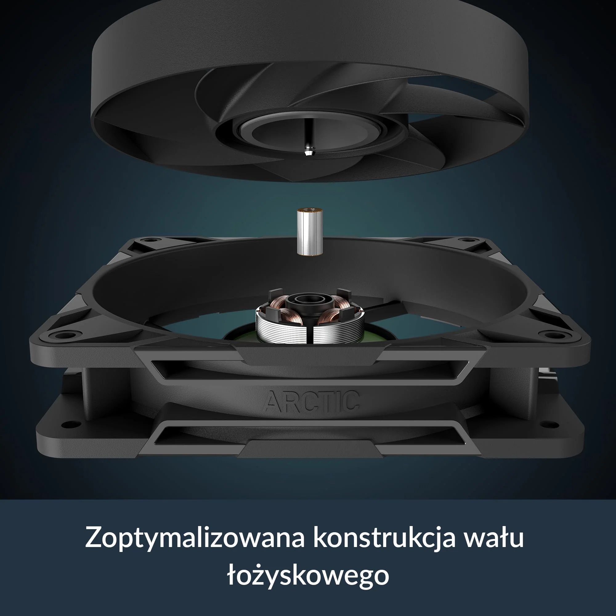 ARCTIC P12 Pro PST - Powerful Premium Fan, 120 mm PWM Fan with Y-Cable Splitter, 600-3000 RPM, 0 RPM <5% PWM, Fluid Dynamic Bearing, 4-Pin - Black - Image 9