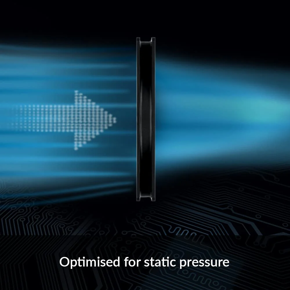 ARCTIC P14 Slim PWM PST - PC Fan, 140mm Case Fan, with PWM Sharing Technology (PST), Pressure-optimised, Quiet Motor, Computer, Extra Slim, 150–1800 RPM - Black - Image 3