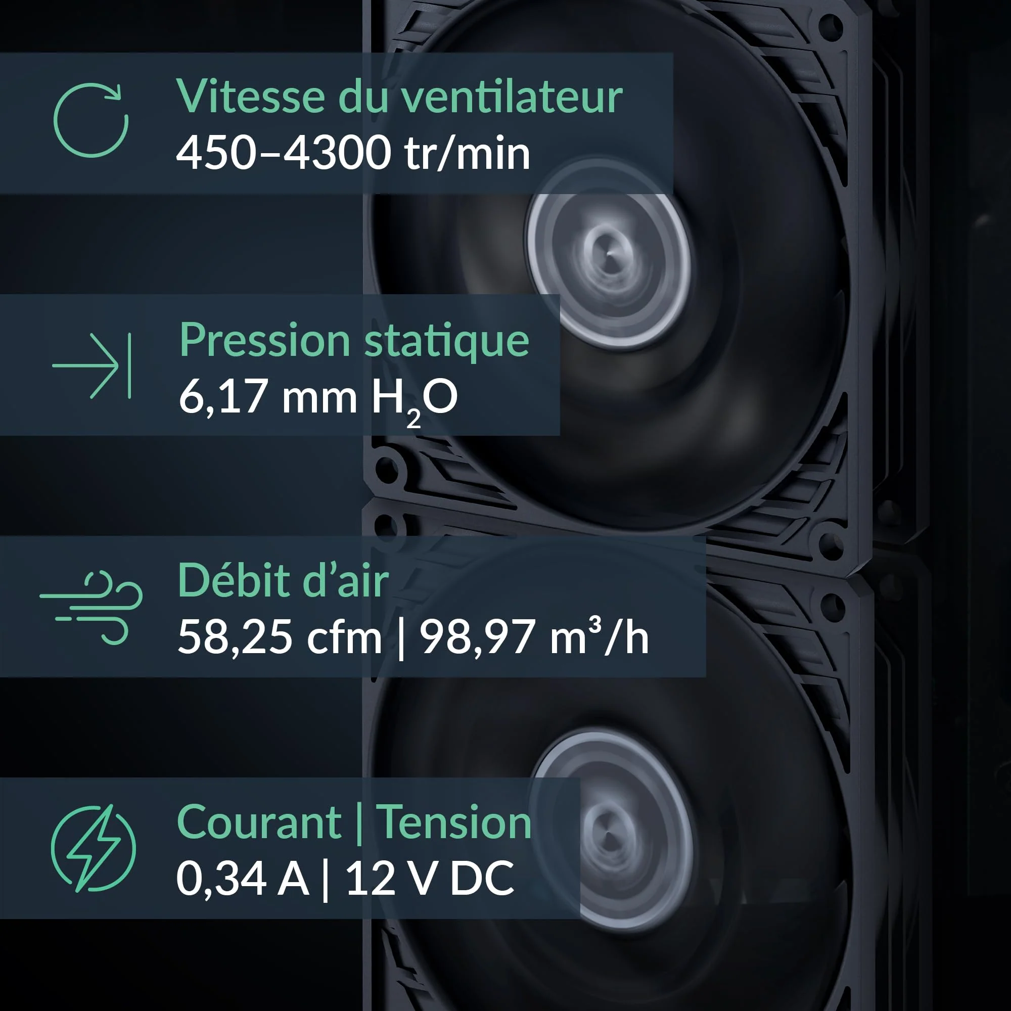 ARCTIC P9 Max - PC Fan, High-Performance 92 mm PWM case Fan, 450-4300 RPM, Optimized for Static Pressure, 0dB Mode - Black - Image 2