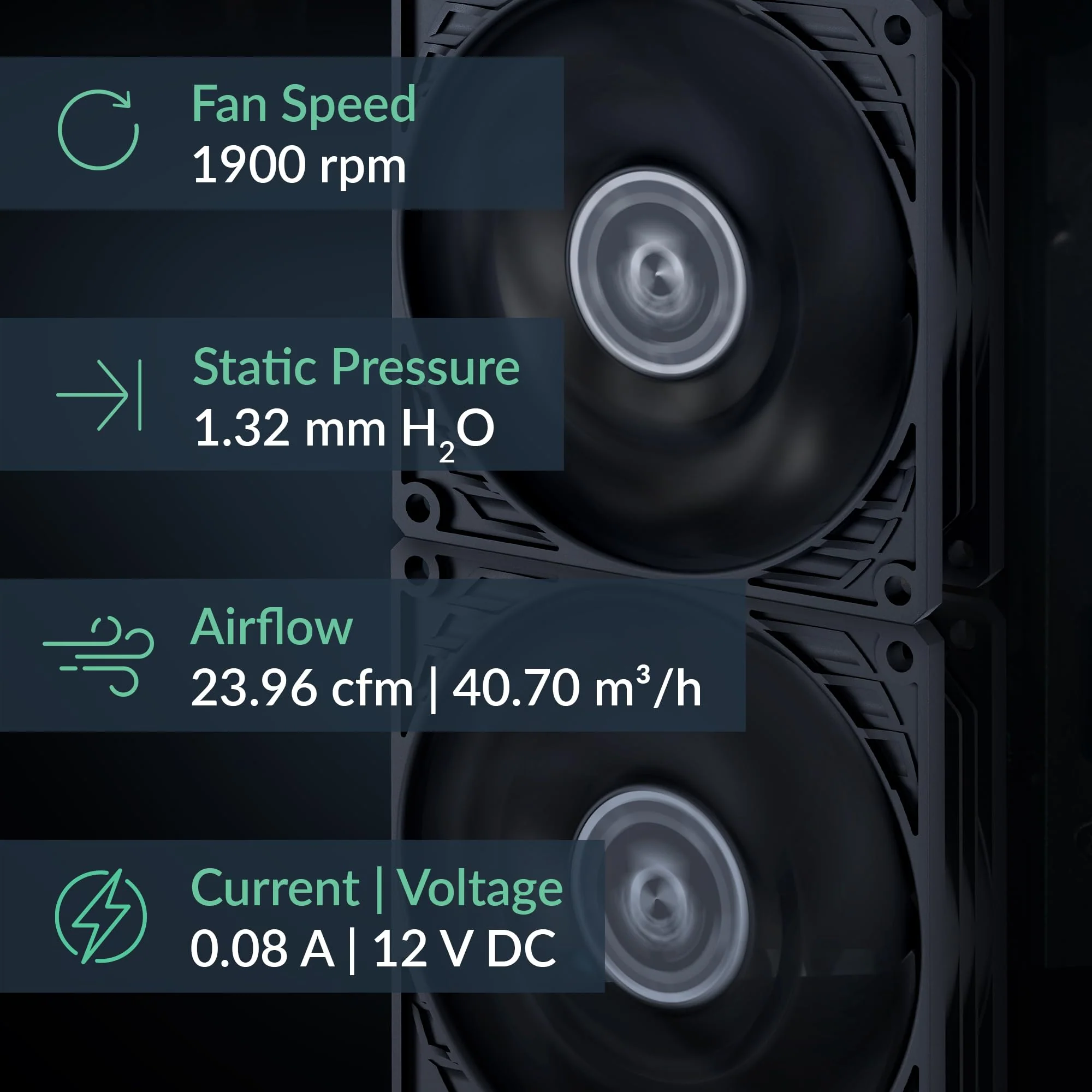 ARCTIC P9 Silent - PC Fan, 92 mm Particularly Quiet case Fan, Optimized for Static Pressure, Quasi Silent Fan Motor, 1900 RPM - Black - Image 2