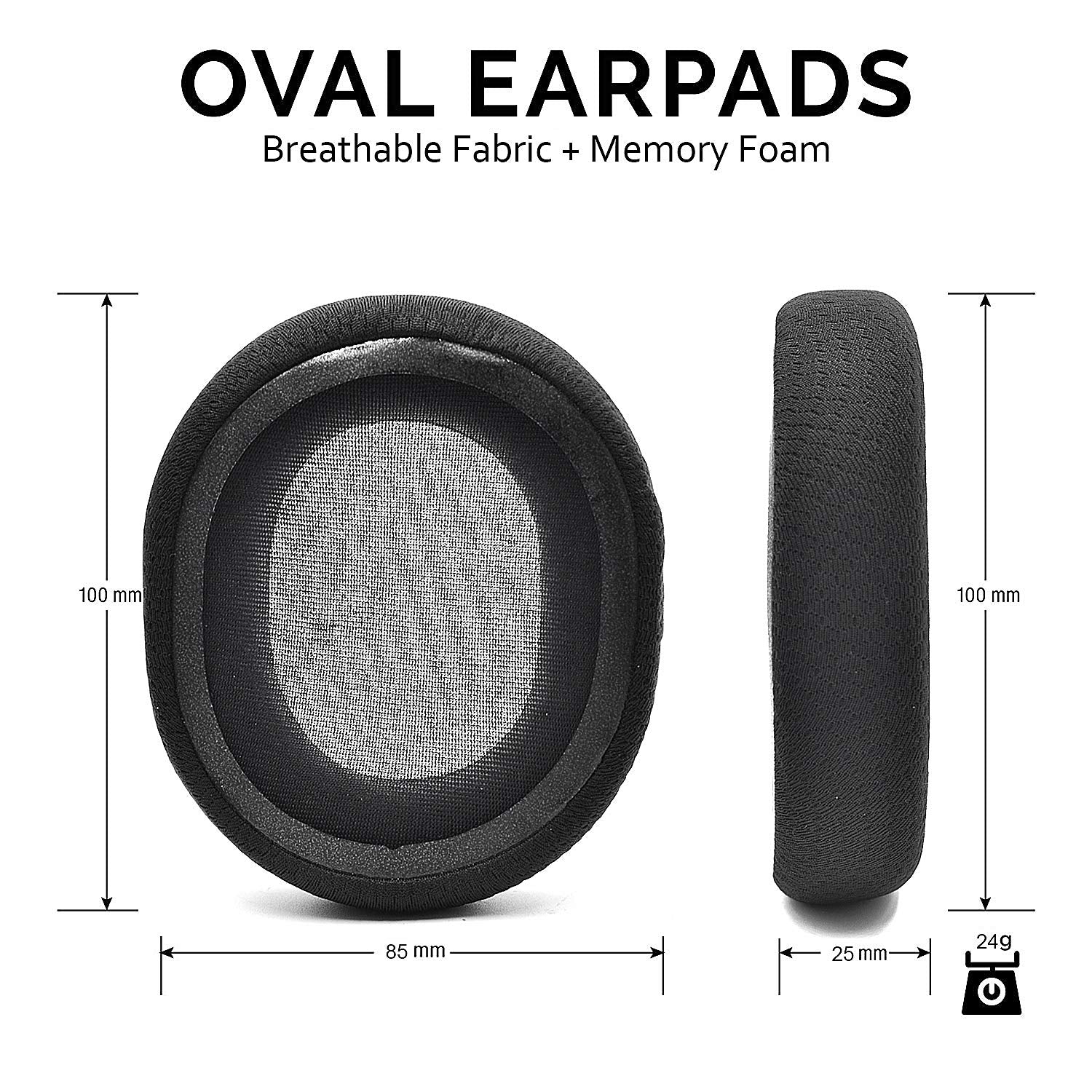 Arctis 3/5 / 7/9 Replacement Black fabric ear pads cushion Compatible with SteelSeries Arctis 3 / Arctis 5 / Arctis 7 Arctis 9 / Arctis 1 / Arctis pro Lossless Wireless Gaming Headset headphone - Image 4