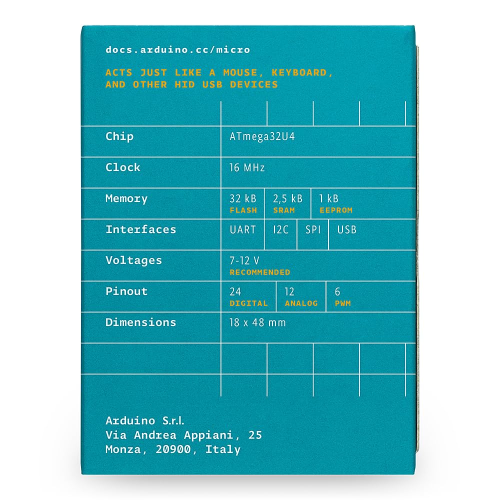 Arduino Micro with Headers [A000053] - Image 6