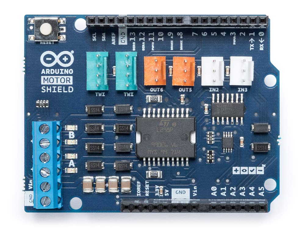 Arduino Motor Shield REV3 [A000079] –Motor Control for Arduino, 4 DC Motors, 2 Stepper Motors, 1.2A per Motor, Integrated Power Supply, Compatible with Arduino IDE for Robotics and Automation Projects - Image 3