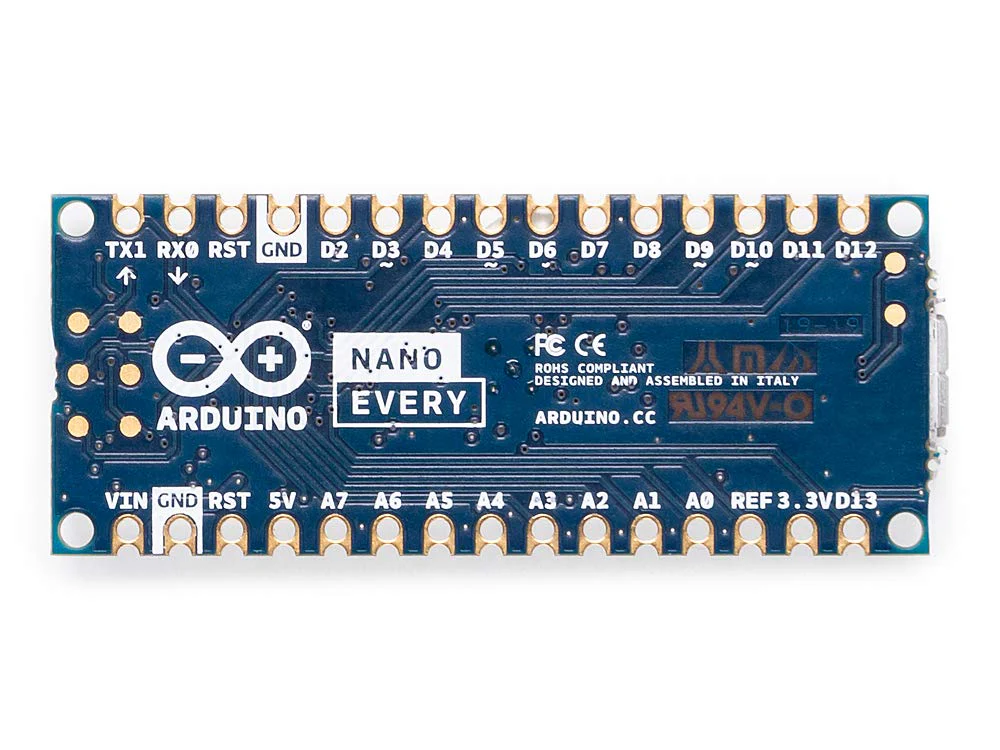 Arduino Nano Every [ABX00028] – ATmega4809, 48KB Flash, 6KB SRAM, 20 Digital I/O, 8 Analog Inputs, Micro USB Type-B, Compatible with Arduino IDE for Embedded Projects Arduino Nano Every (Single Board) - Image 3