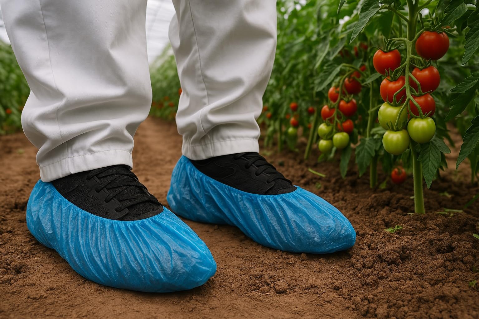 ARESO Disposable Shoe Covers with Elastic Band, Waterproof Overshoes, Blue Overshoes, Disposable Pack of 100 - Image 8