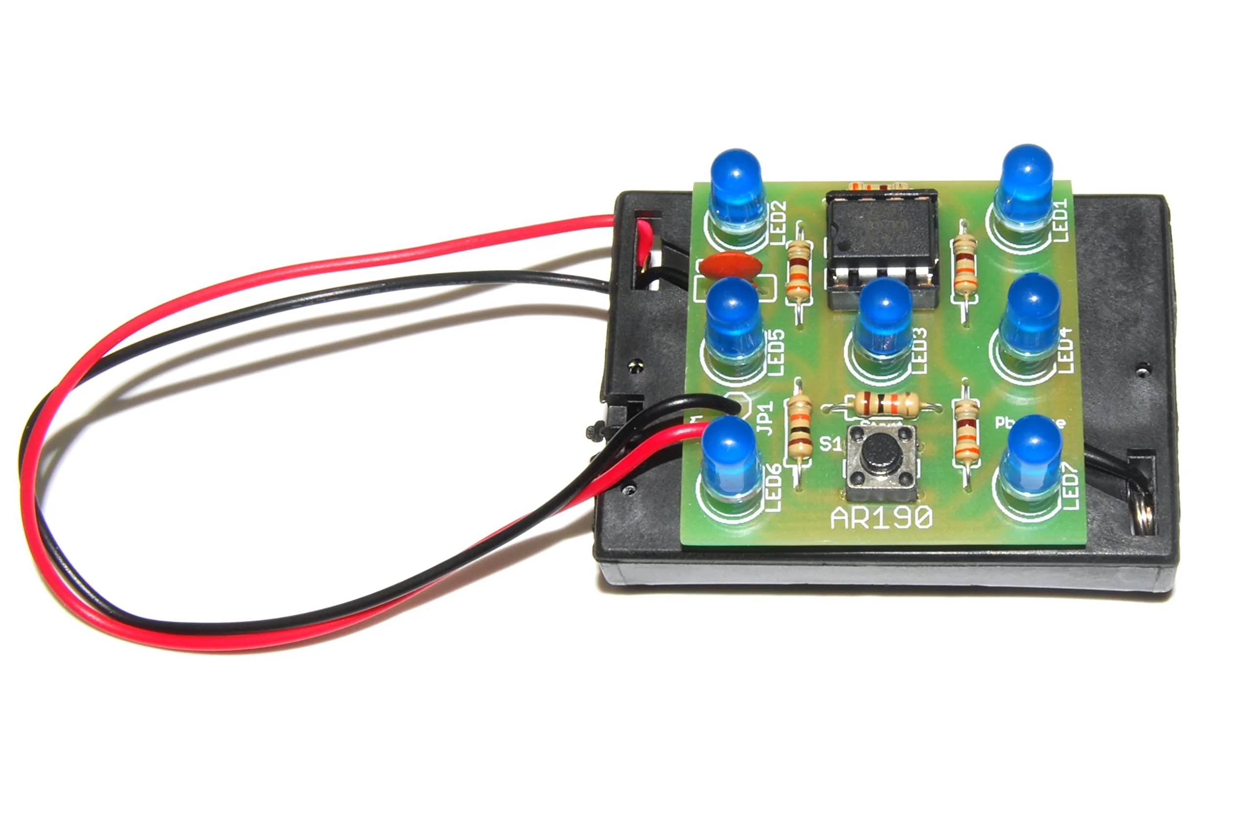 ArliKits AR190/B Electronic Cube with 7 Blue Flashing LEDs Great Fun Electric Cube Replacement Simple Soldering Kit - Image 3