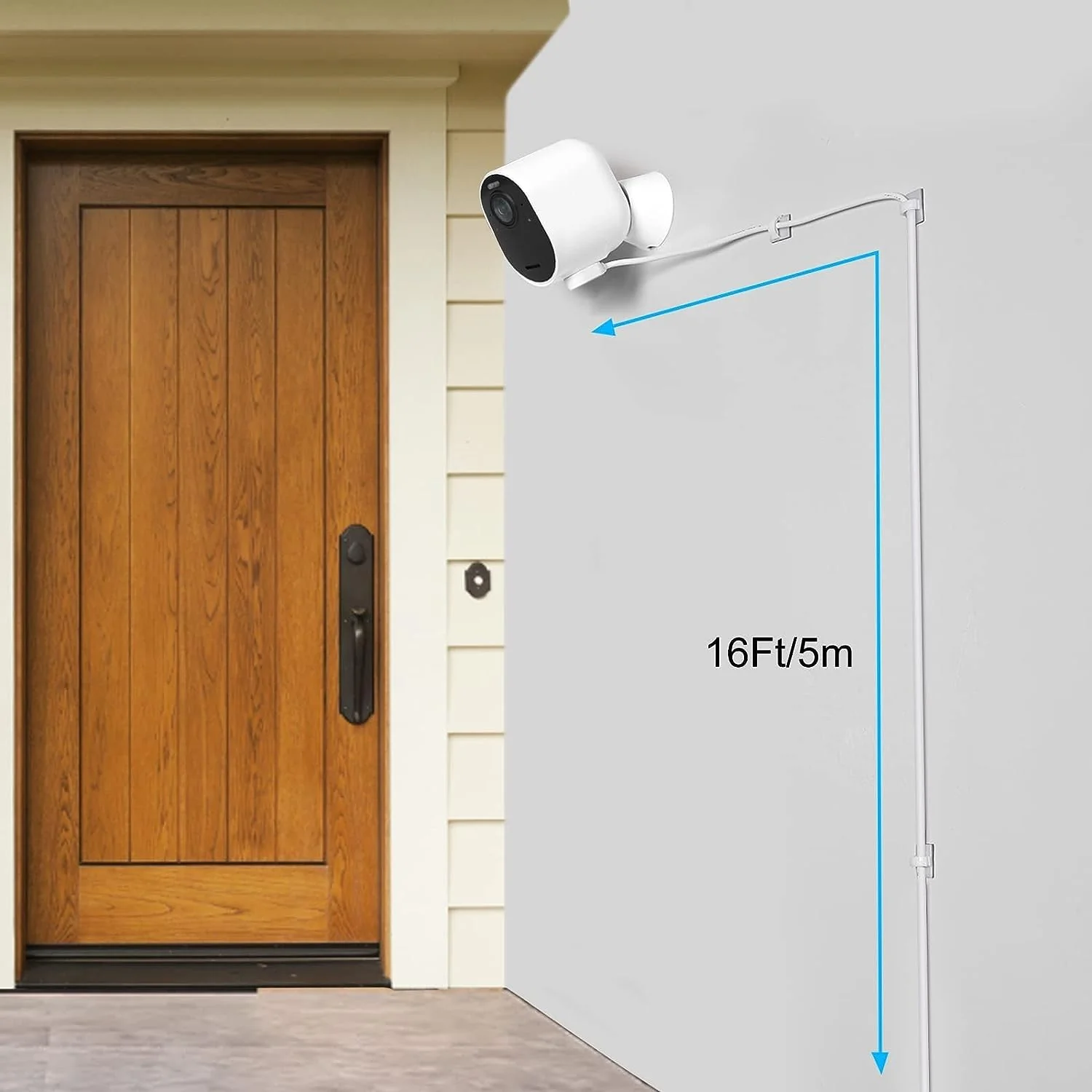 Arlo Camera Charger outdoor&Indoor, Power for Arlo Pro 3, Arlo Pro 4, Arlo Ultra, Arlo Ultra 2,Pro 5S 2K,16ft Long Charging Cable white - Image 3