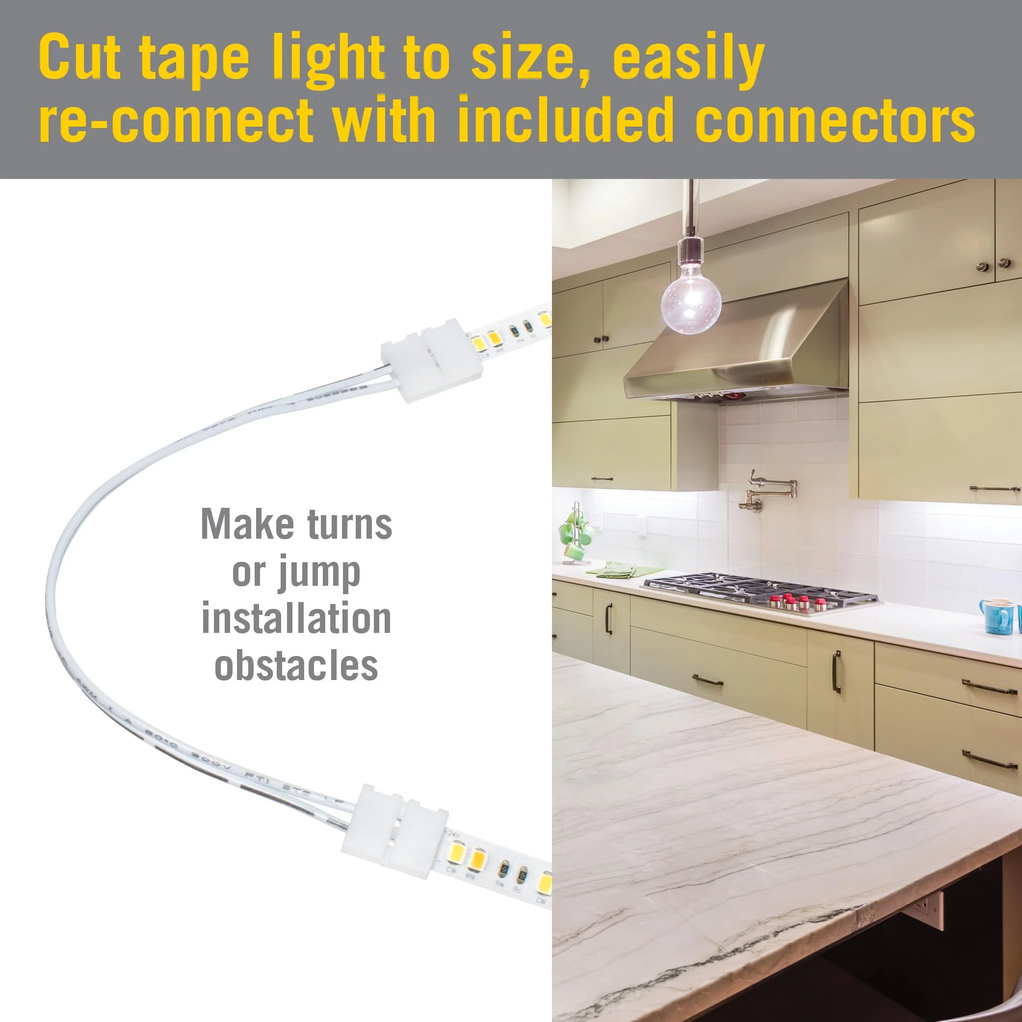 Armacost Lighting 421501 Ribbon Flex Home Tunable White LED Tape Light Kit with Remote, 16 ft 2700K-5000K (Tunable) - Image 6