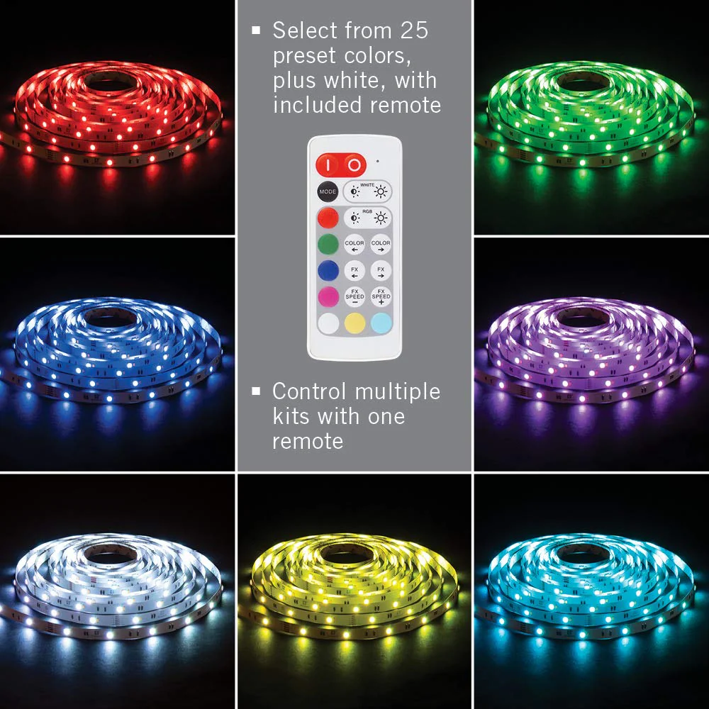 Armacost Lighting 423501 Multi-Color + White LED Tape Light Kit Multicolor Multi Color + White - Image 2