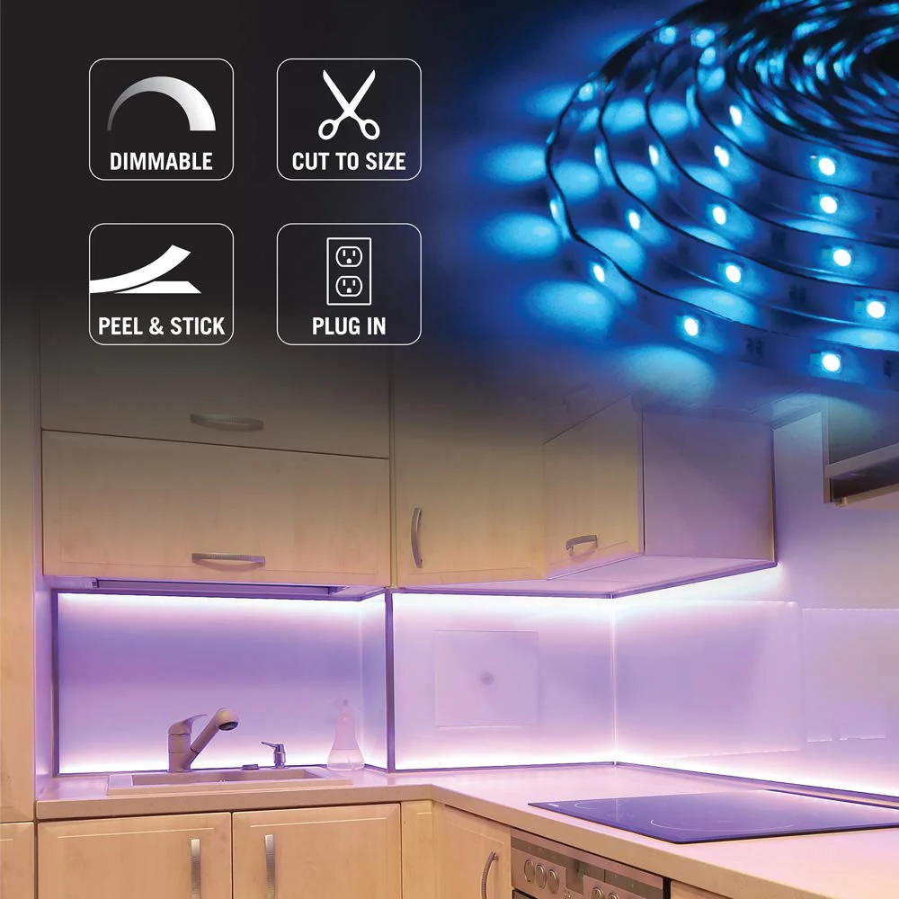 Armacost Lighting 423501 Multi-Color + White LED Tape Light Kit Multicolor Multi Color + White - Image 4