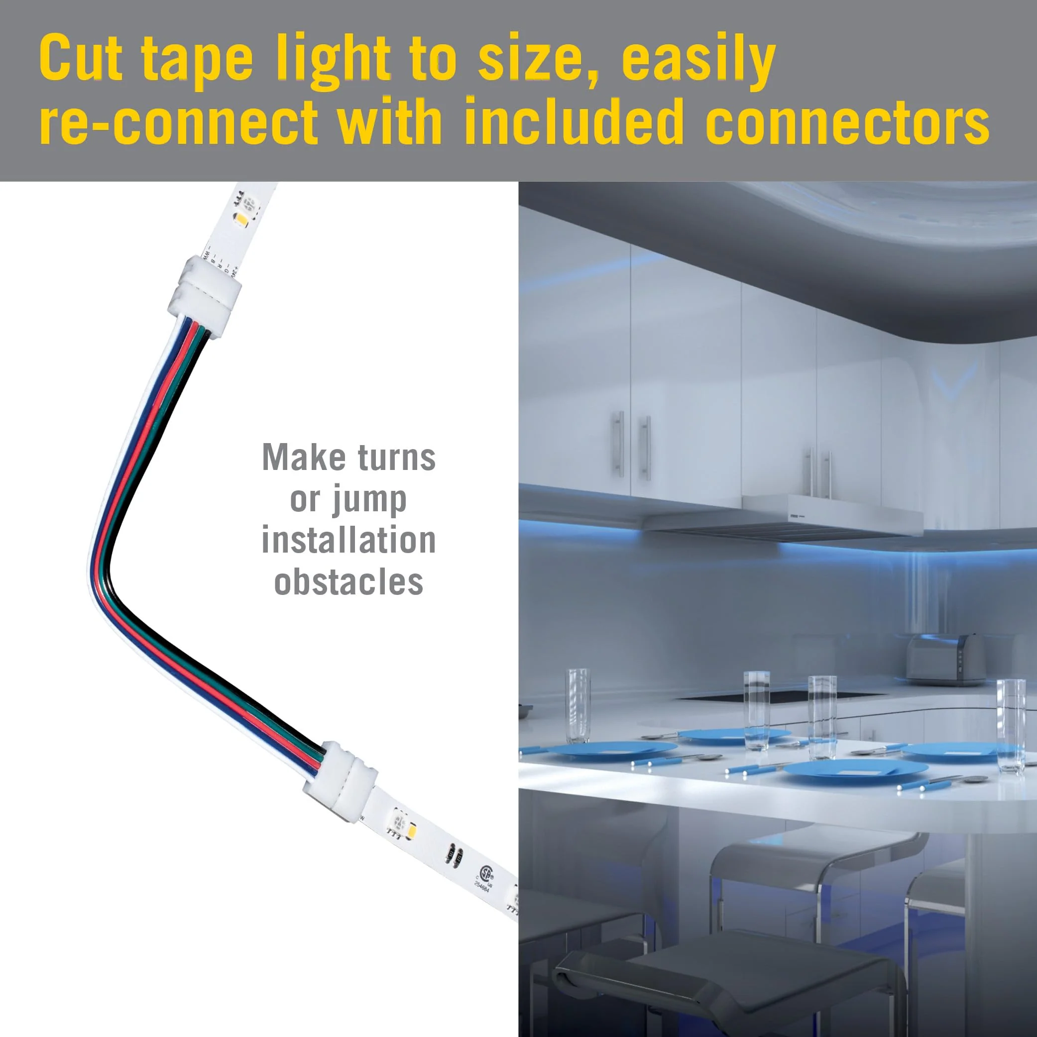 Armacost Lighting 423501 Multi-Color + White LED Tape Light Kit Multicolor Multi Color + White - Image 7