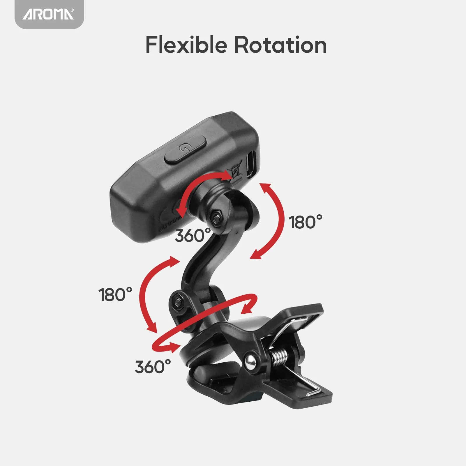 Aroma Guitar Tuner Clip On Rechargeable Chromatic Tuner for Guitar Bass Ukulele Violin Mandolin with TFT Screen Easy to Read in Strong Light - Image 5