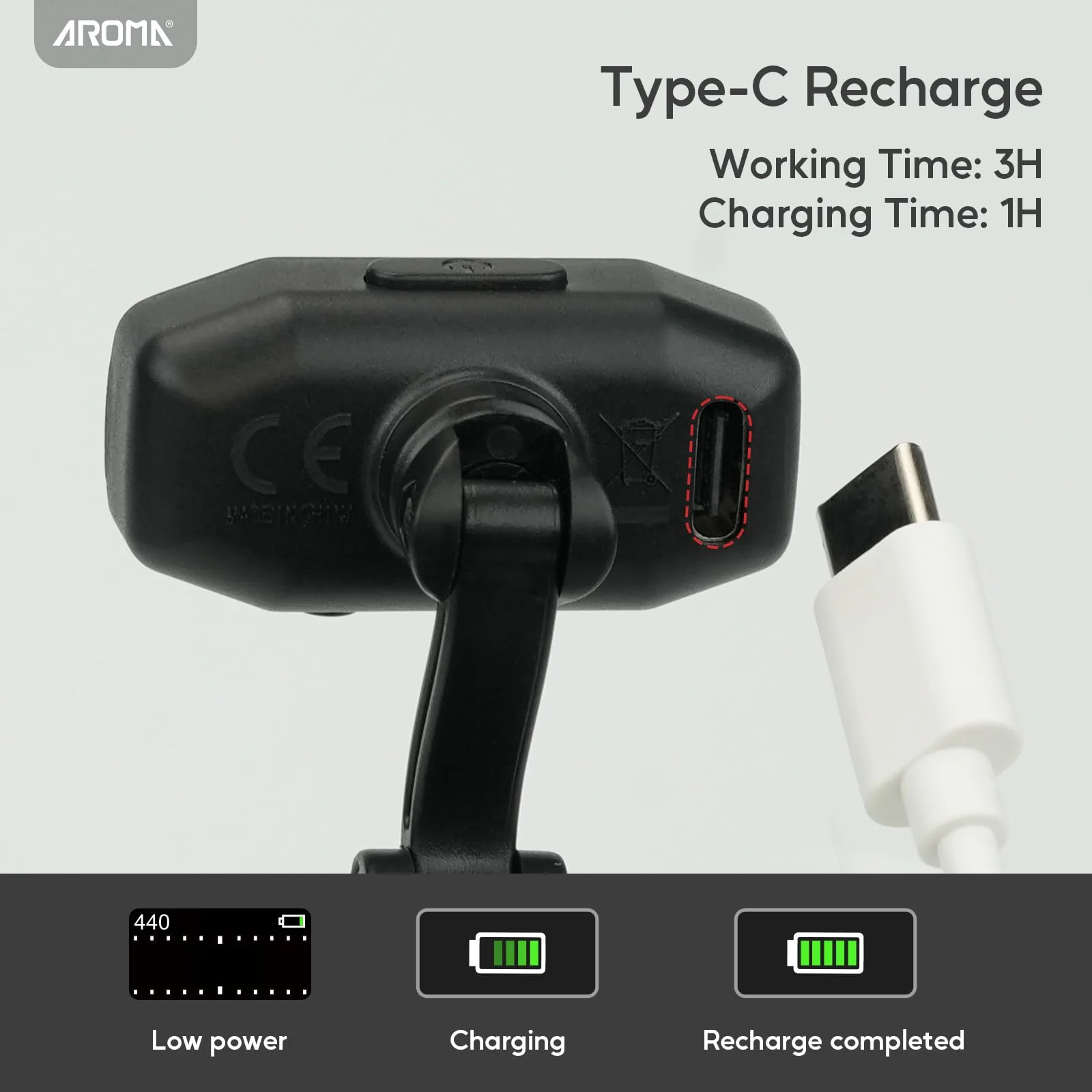 Aroma Guitar Tuner Clip On Rechargeable Chromatic Tuner for Guitar Bass Ukulele Violin Mandolin with TFT Screen Easy to Read in Strong Light - Image 6