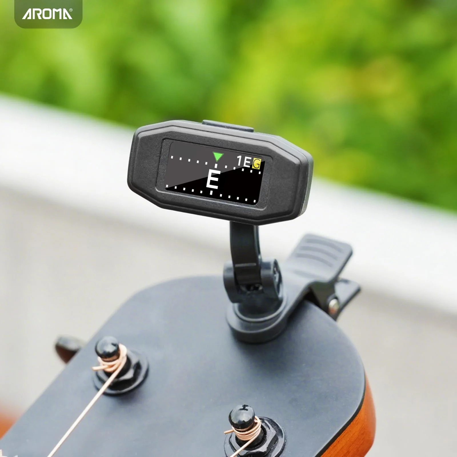 Aroma Guitar Tuner Clip On Rechargeable Chromatic Tuner for Guitar Bass Ukulele Violin Mandolin with TFT Screen Easy to Read in Strong Light - Image 7