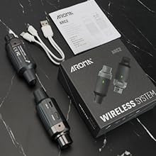 AROMA Wireless XLR Transmitter Receiver, UHF Wireless Microphone Audio System for Dynamic Mics PA Mixer - Image 9