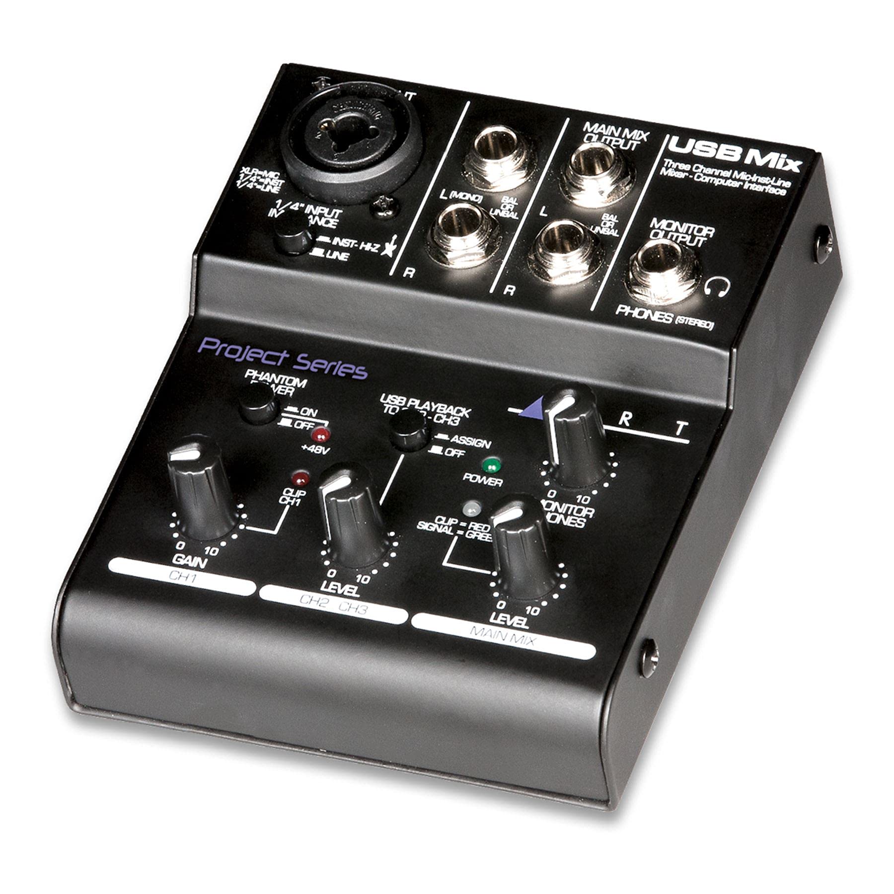 ART USBMix - 3 Channel USB Mixer w/ Audacity Recording Software