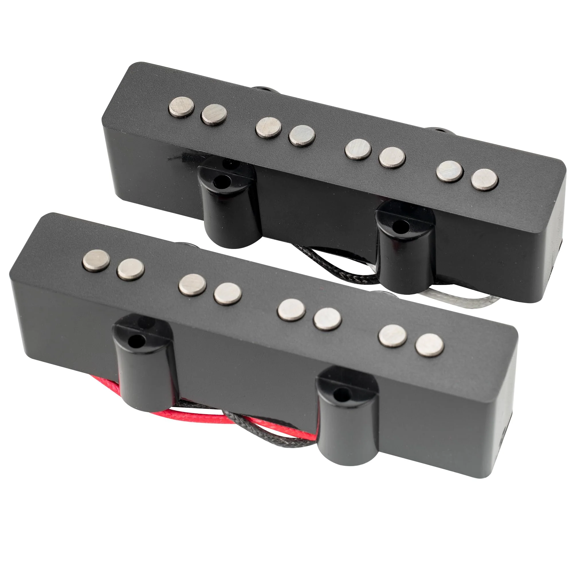 Artec JOA4 Alnico 5 Vintage Tone Jazz Bass Pickups Neck Bridge Pickups Set for 4 String J-Bass Electric Bass, Black Black Set - Image 6