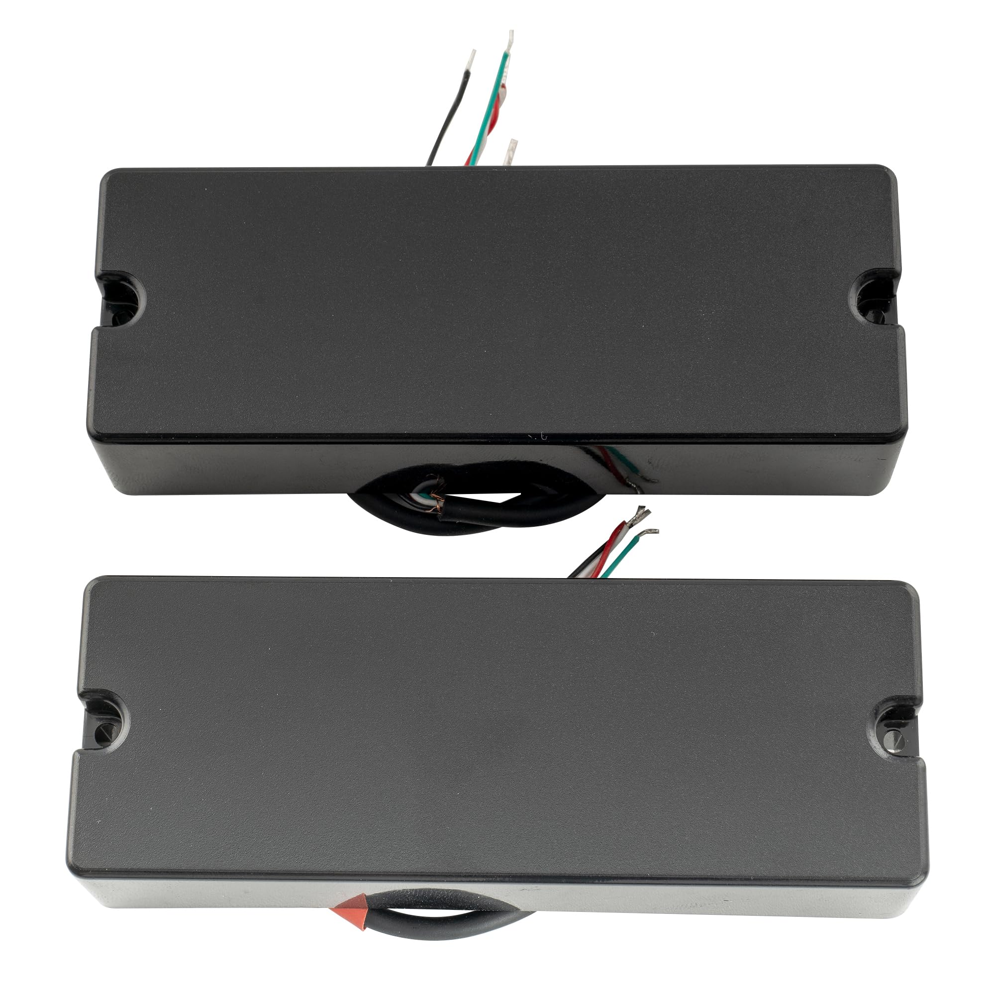 Artec MDC5 Ceramic Magnet Soapbar Style Bass Pickup Neck Bridge Pickups Set 14.4K for 5-String Bass, Black Black Set - Image 4