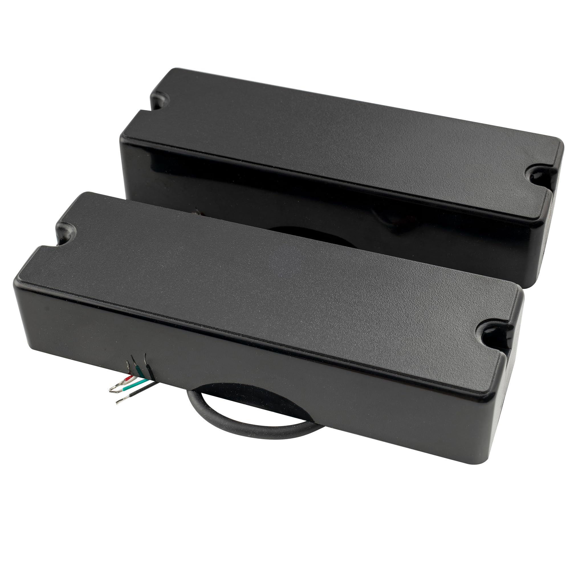 Artec MDC6 Ceramic Magnet Soapbar Style Bass Pickup Neck Bridge Pickups Set 16K for 6-String Bass, Black Black Set - Image 6