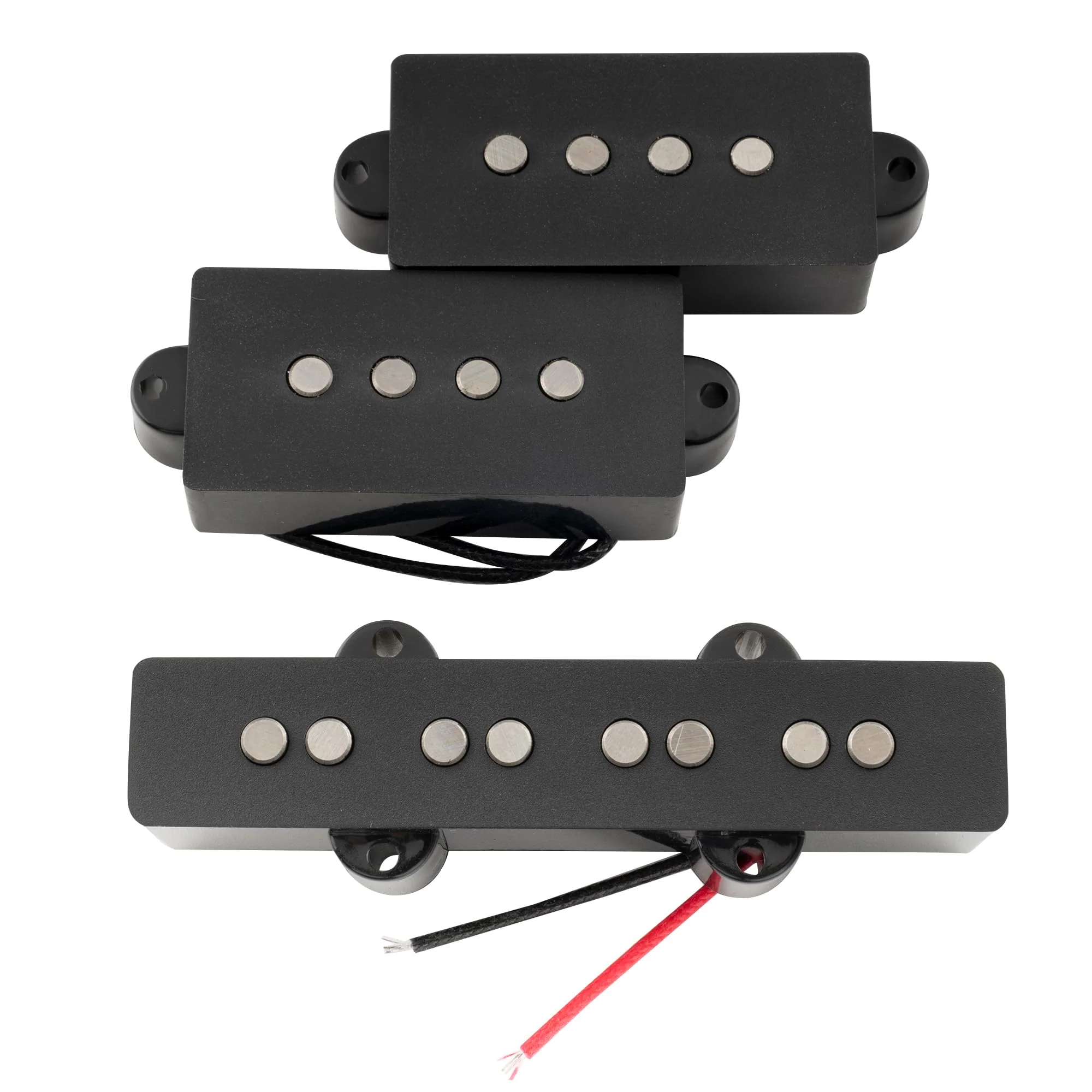 Artec POA4-JOA4 Alnico 5 Vintage Tone PJ Bass Pickups Neck Bridge Pickups Set for 4-String Precision Jazz Bass Electric Bass, Black - Image 4