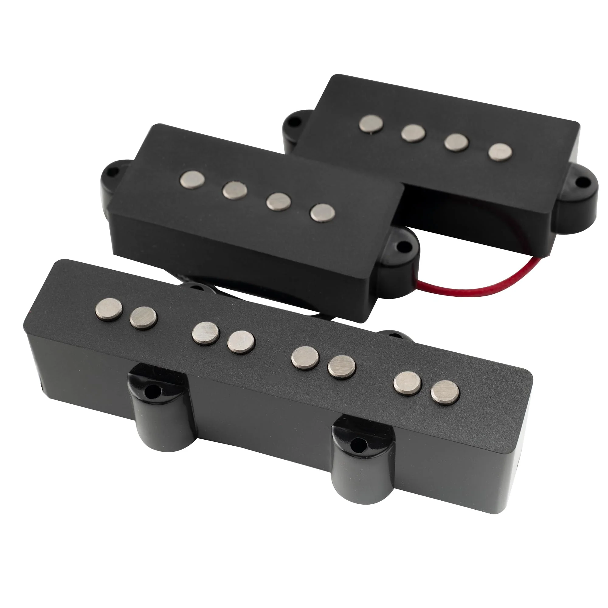 Artec POA4-JOA4 Alnico 5 Vintage Tone PJ Bass Pickups Neck Bridge Pickups Set for 4-String Precision Jazz Bass Electric Bass, Black - Image 6