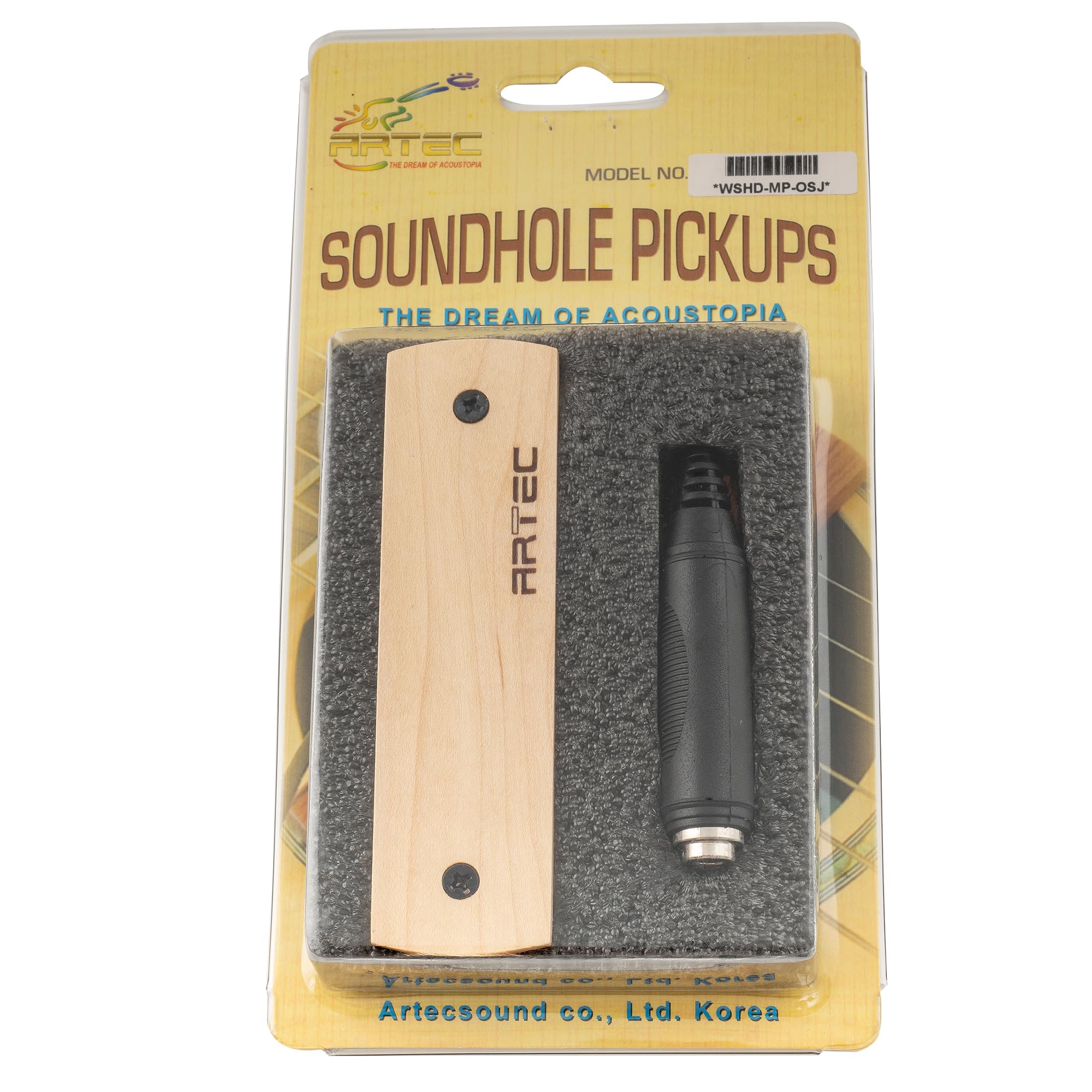 Artec WSHD-OSJ Ceramic Magnet Humbucker Maple Wood Cover Soundhole Pickup 8.4K with OSJ Jack for Acoustic Guitar Maple Cover - Image 5